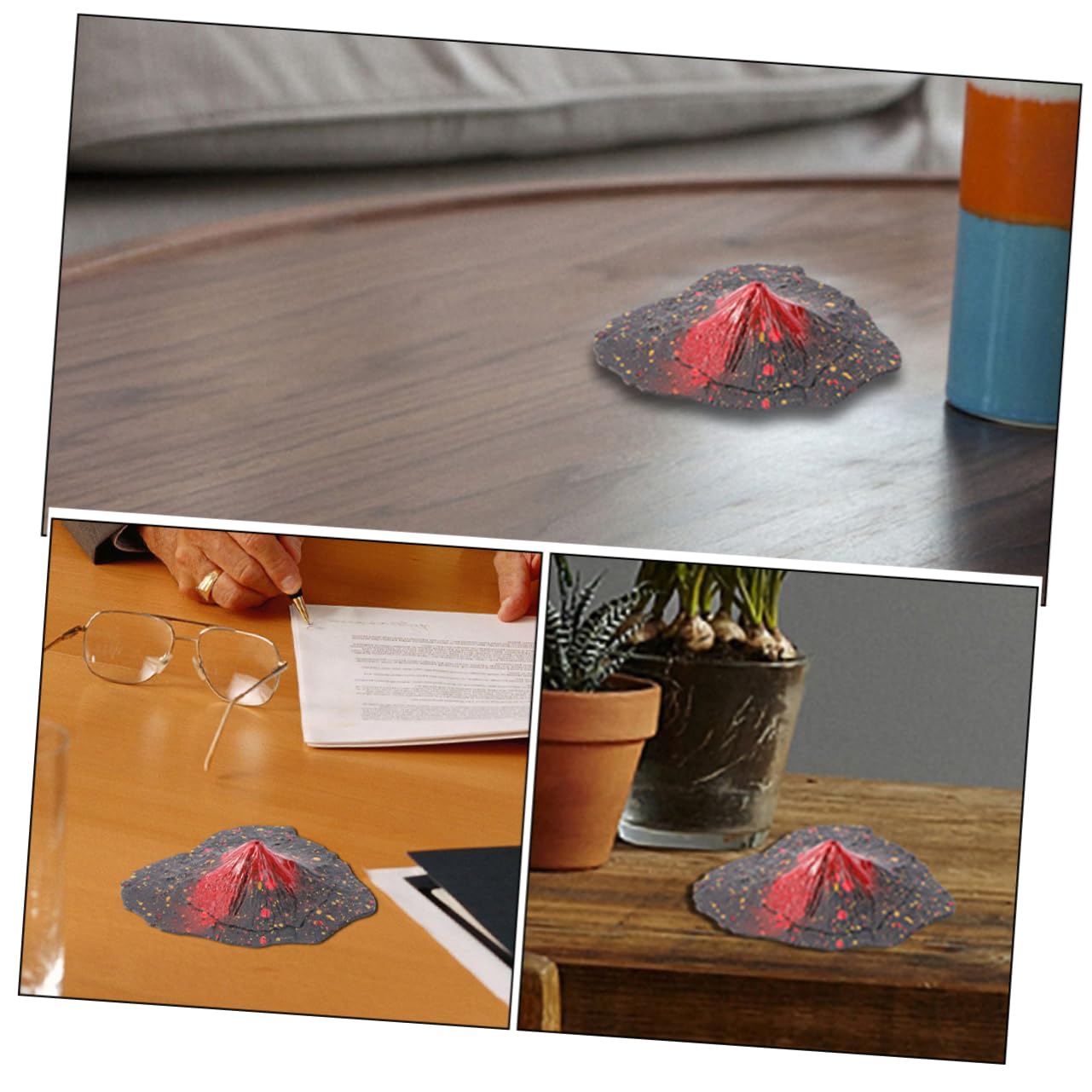 GLEAVI 6pcs Volcano Model Volcano Fake Shaped for Volcano Kits Model Volcano Decoration Volcanic Model Landscape Decor Sand Table Volcano Decor Simulation Volcano Decor Plastic