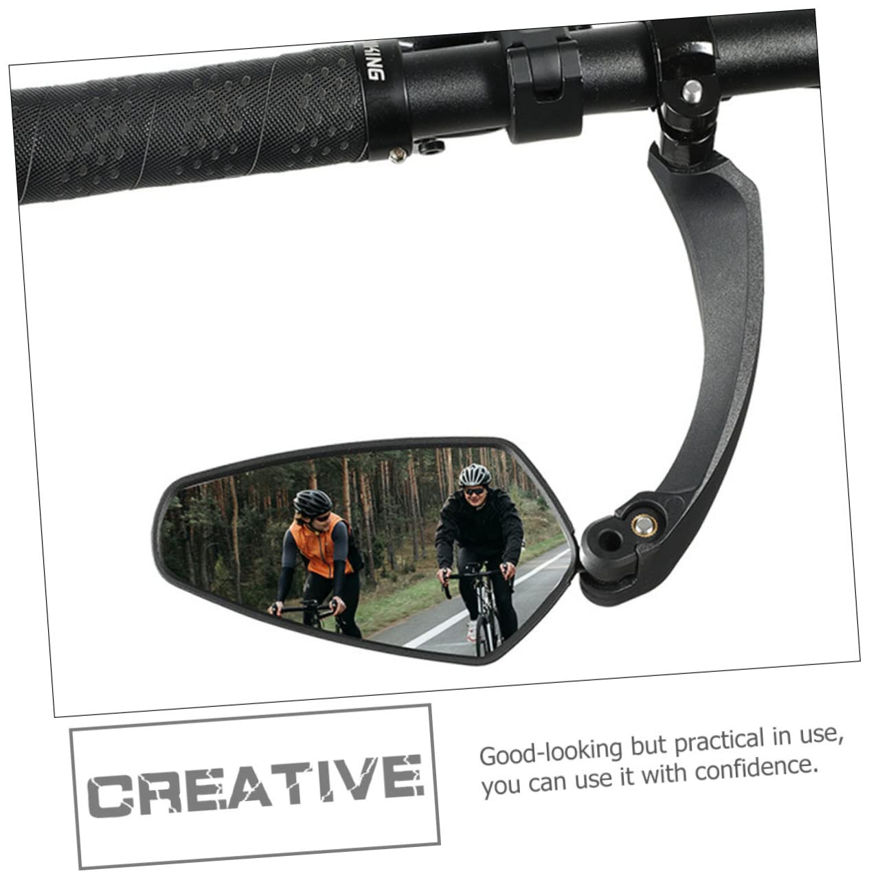 HANABASS 2pezzi Specchietto Retrovisore Per Design Girevole Facile Installazione Mountain Bike e Monopattini Elettrici