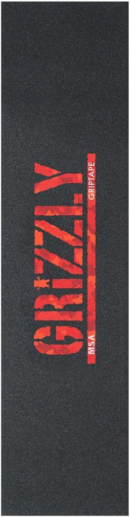 Grizzly Griptape "MSA Camo Stamp Skateboard Deck Grip Tape (Red) Standard