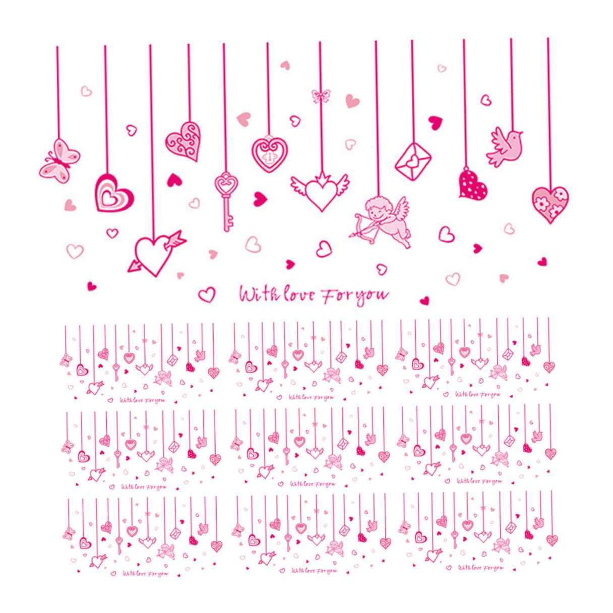 Stickers muraux de cœur pour décorer la chambre d'enfant salon chaleureux et entrée accueillante