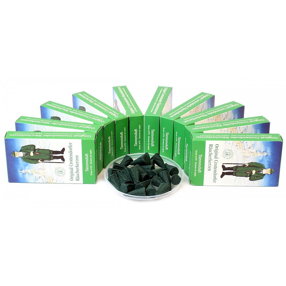 Original Crottendorfer Räucherkerzen Fir Scent Incense Cones Pack Of 10X24 Ore Mountains In Germany Size 10