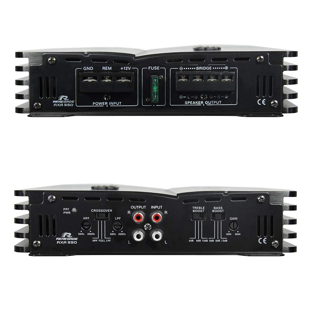 Renegade RXA550 Amplificador de 2 Canales Clase A/B de 550W Máximo