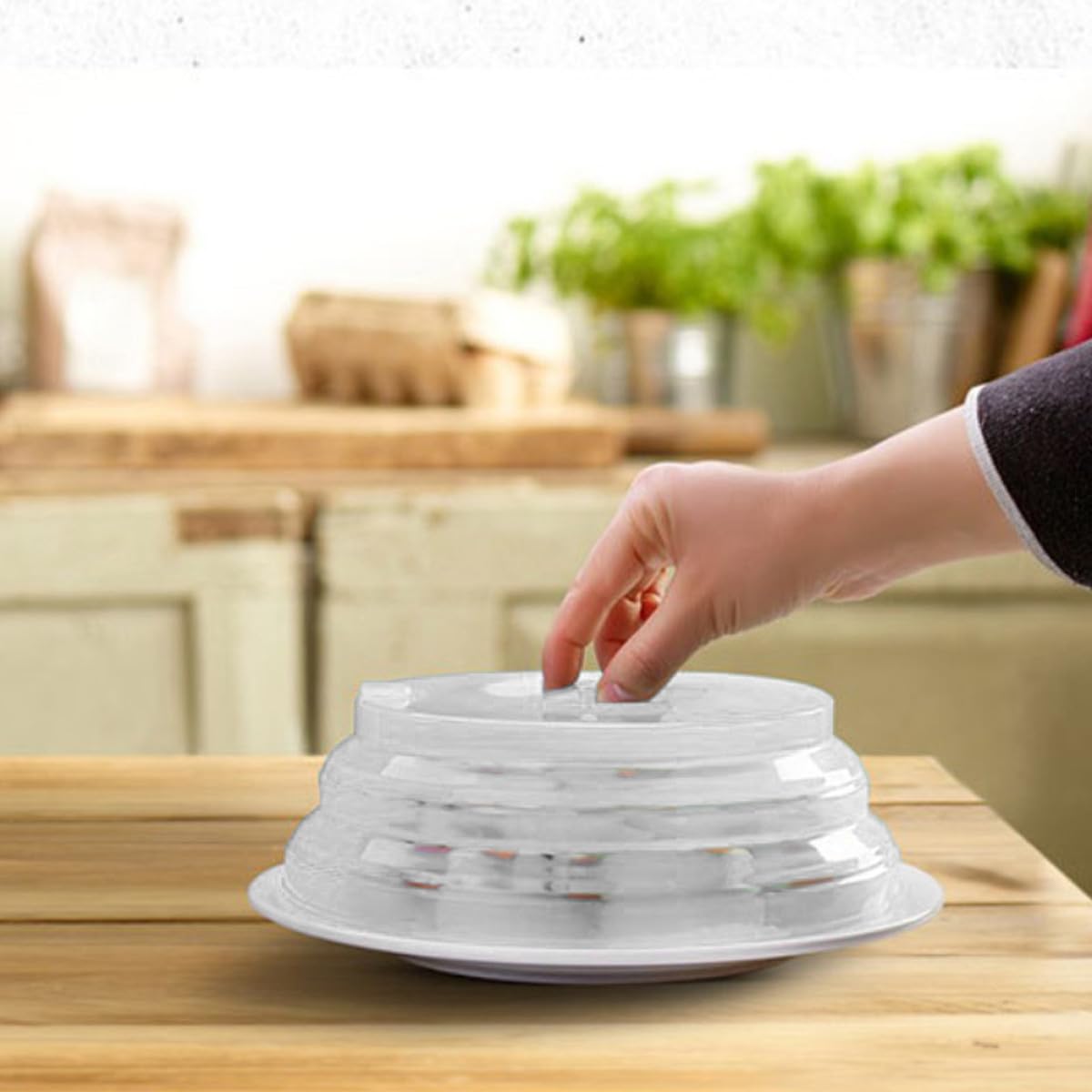 Coperchio in Silicone Pieghevole Protezione Antipolvere per Alimenti Facile da Conservare e Resistente, per Brunch e Banchetti in Cucina