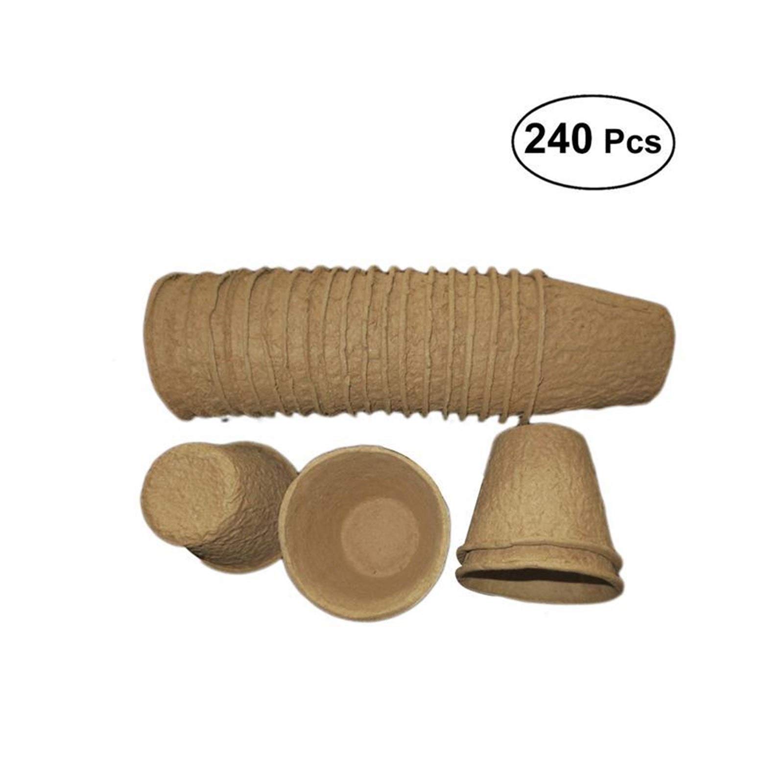 Vasi per Piante 240pcs Flower Pot Macetas Flower Pot Pot Semenzale Vassoio Piantina Vassoio Biodegradabile Vassoio da Fiori Biodegradabile Vassoio Pericoloso Eco-Friendly