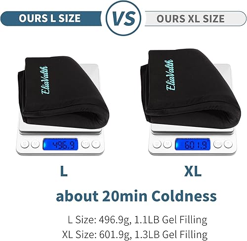 Miniatura 4 de EliaValth Envoltura de hielo para tobillo, bolsas de hielo para lesiones reutilizables, alivio de la fascitis plantar, terapias de calor y frío,
