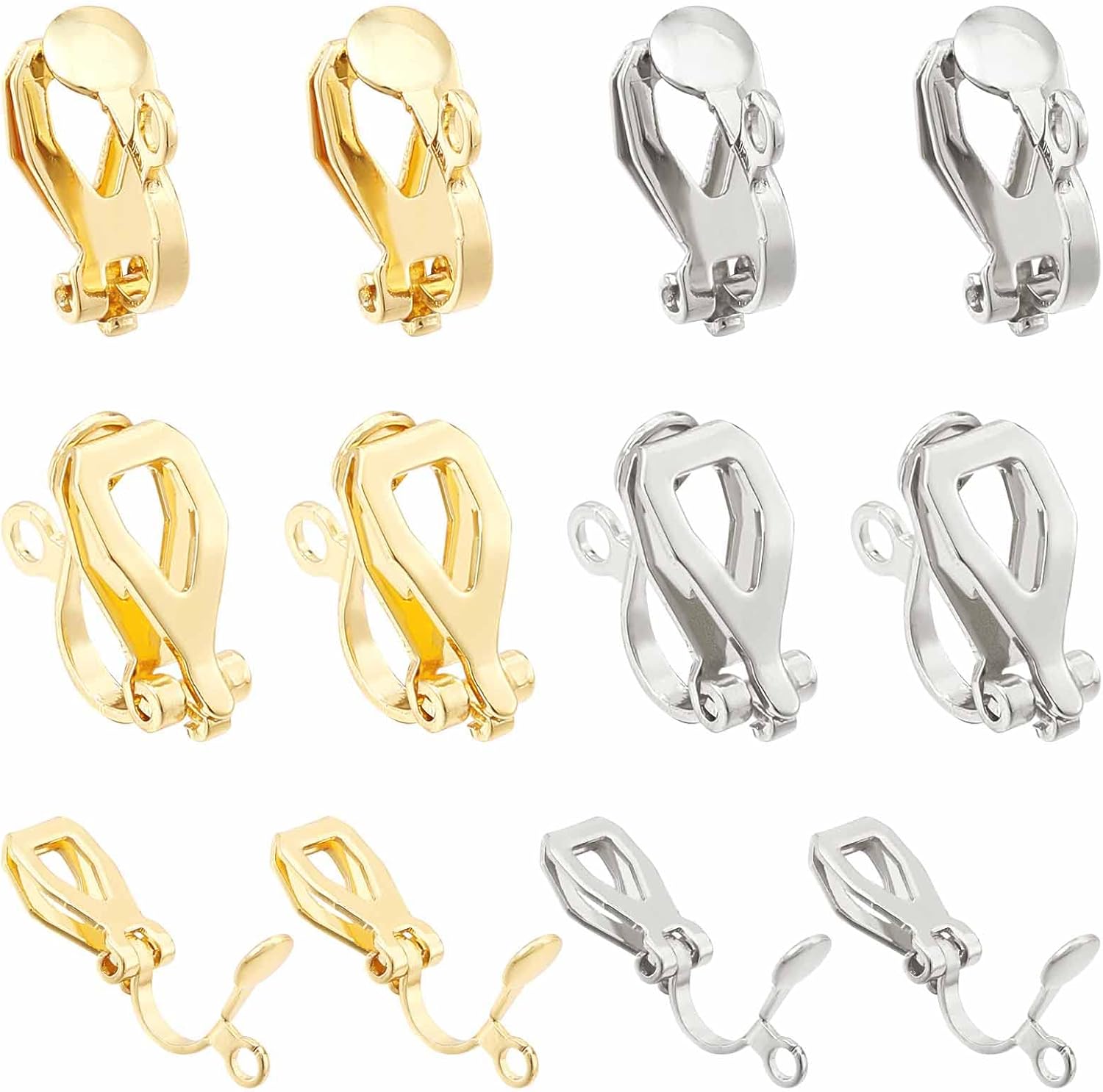 SUNNYCLUE 1 Box 40Pcs 2 Colors Clipon Earring Converters