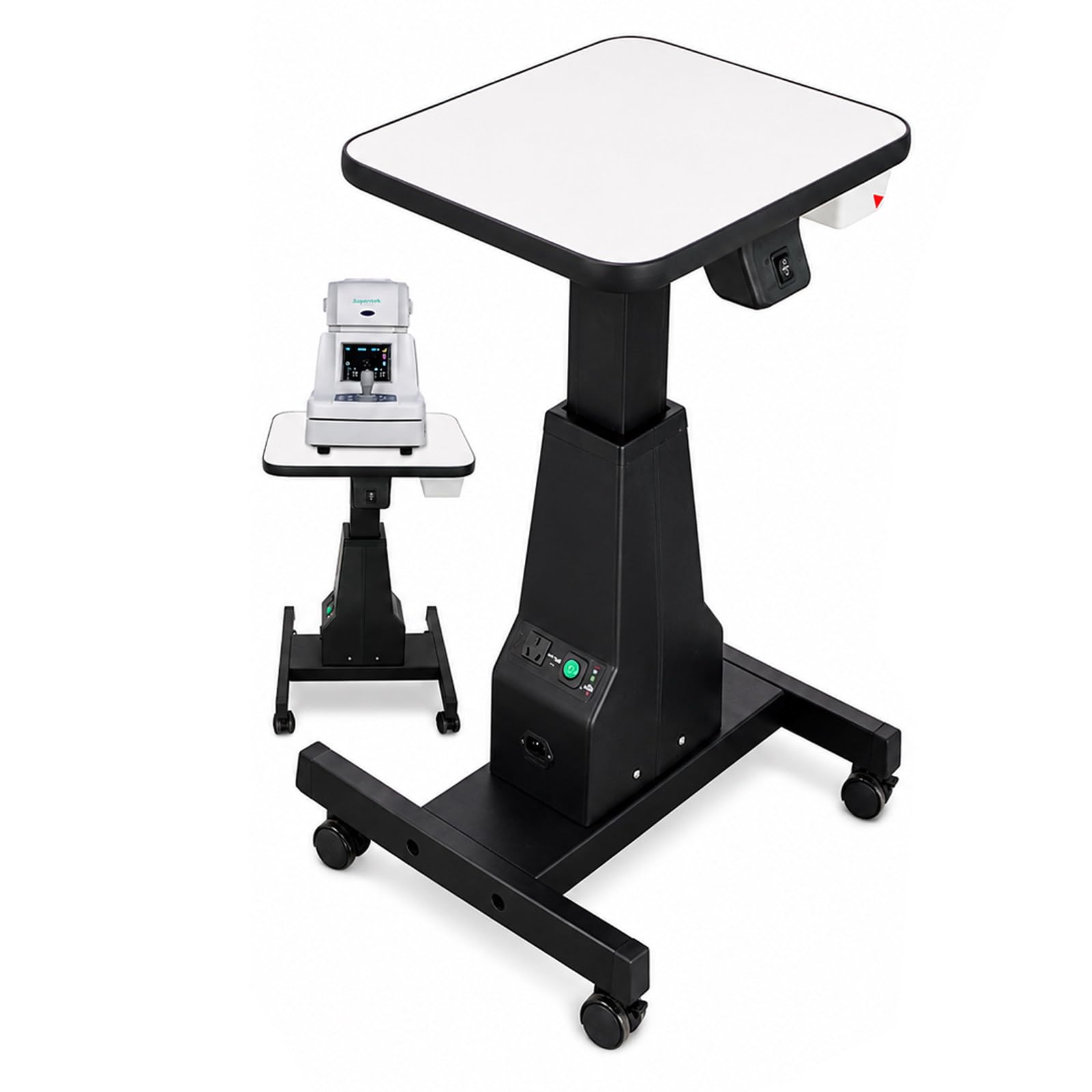 Optical Optometry Motorized Instrument Table, 17cm lift travel Black