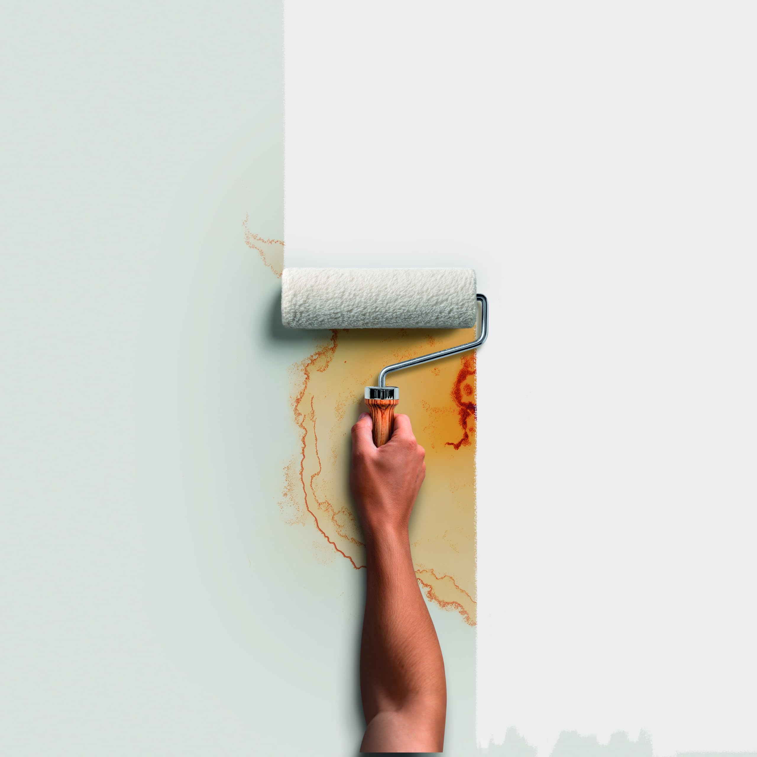 V33 Pintura Damp Seal 2 en 1 para paredes y techos, cáscara de huevo blanca