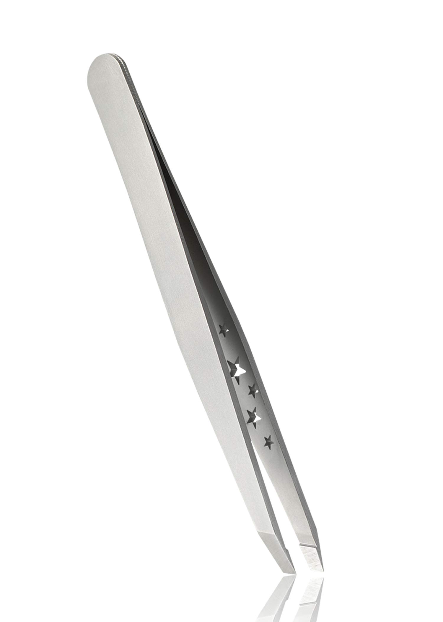 Pince à épiler Rubis inclinée fine pointue professionnelle pour les sourcils