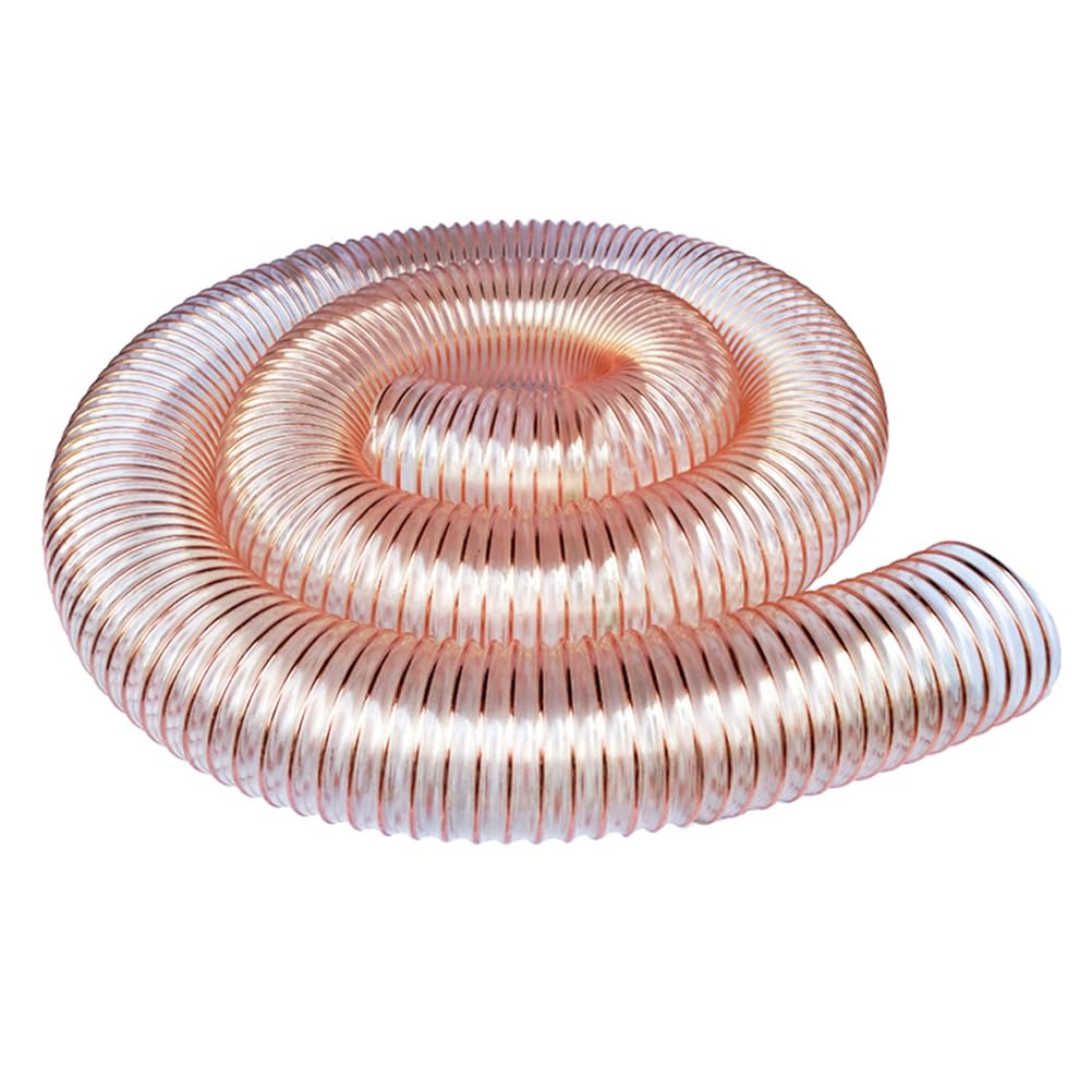 Tuyau transparent en polyuréthane, Extraction de vapeur fil d'acier en spirale d'identification du tuyau 1m 20-43mm conduit polyuréthane(Inner Diameter 40MM)