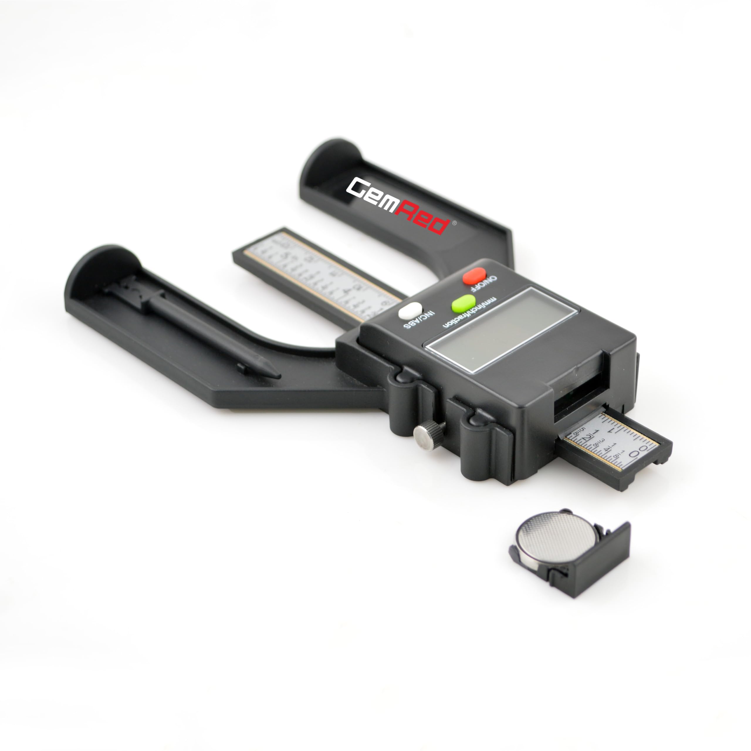 GemRed Medidor de profundidad digital altímetro precisión 0-80 mm pies magnéticos para mesa de fresado carpintería
