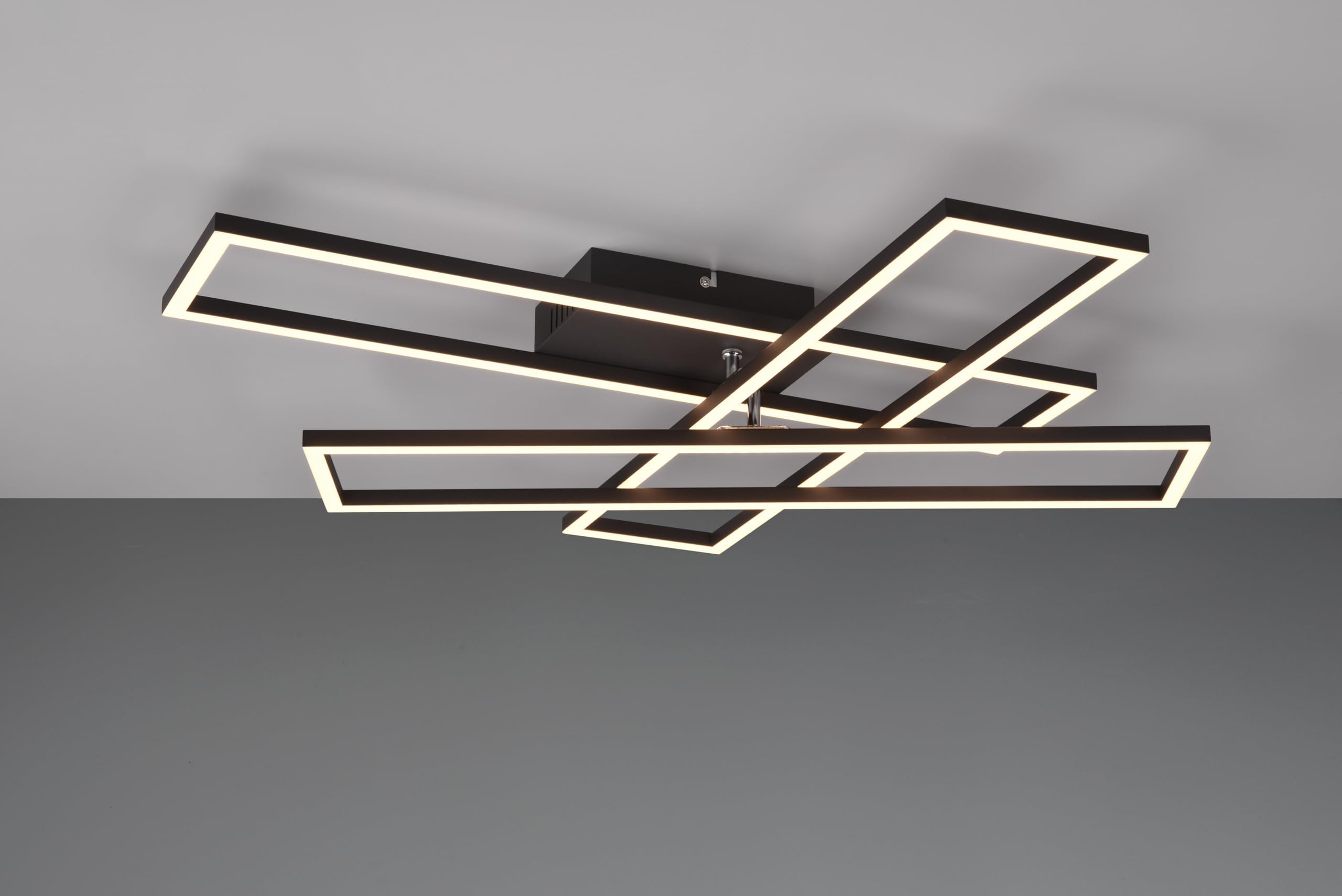 Reality Leuchten Corso R64423132, metal matowy czarny, z diodą LED 36 W, pilot zdalnego sterowania