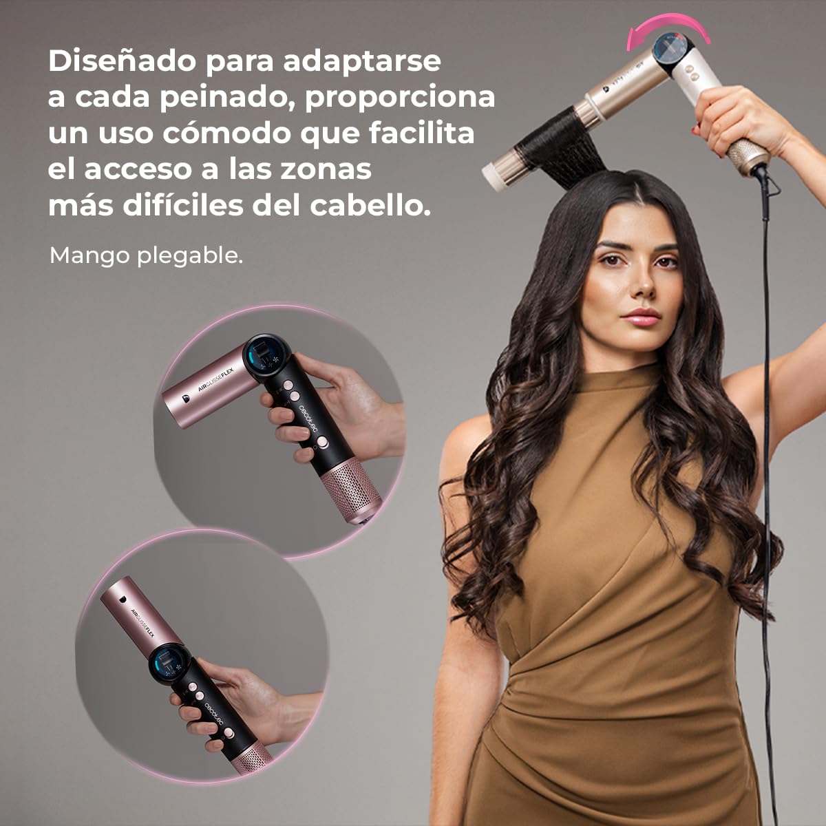 Cecotec AirGlisse 14in1 Flex Cepillo de Aire Moldeador Multifunción 1400W 110000RPM Motor Brushless