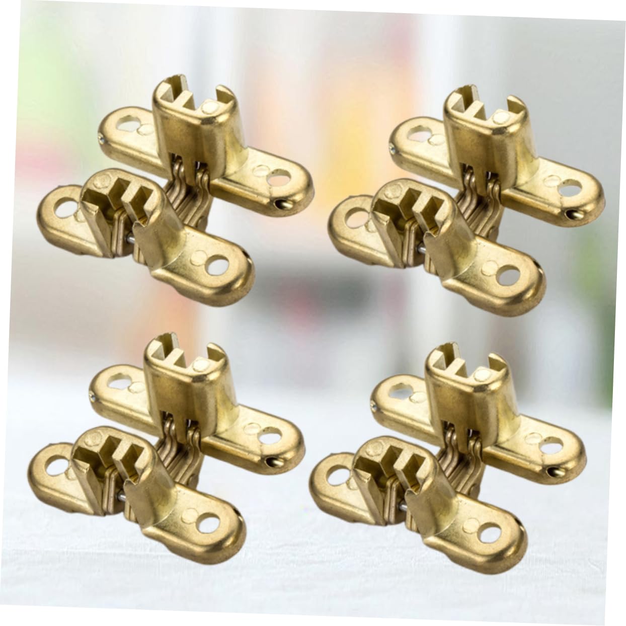 KICHOUSE 4pcs Mute Hinge Door Hinge Drawer Hinges Loose-Leaf Mute Flat Hinge Overlay Cabinet Hinge Silent Table Concealed Hinge Jig Mini Cabinet Hinges Automatic Hinges Real Material Hinge