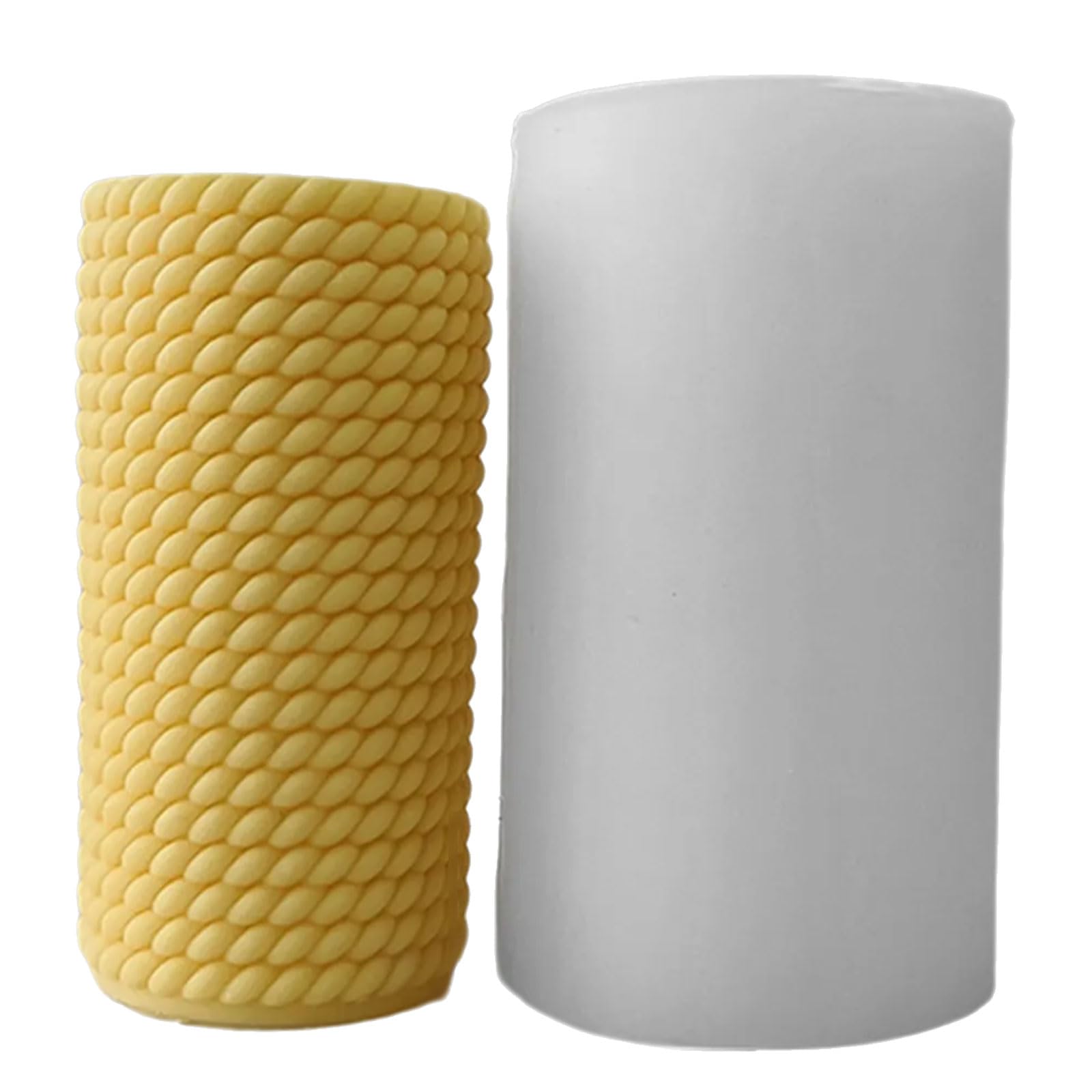 hogtnd Silicone Cylinder Mould for Handmade Candles, Embossed Star Details, Safe Accessories for Family Activities, Candle Making, Silicone Mould