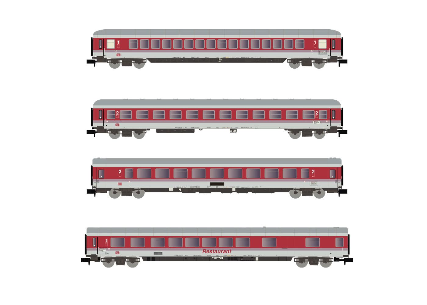 Arnold HN4360 N Set of 4 Passenger Coaches Intercity of The DB-AG