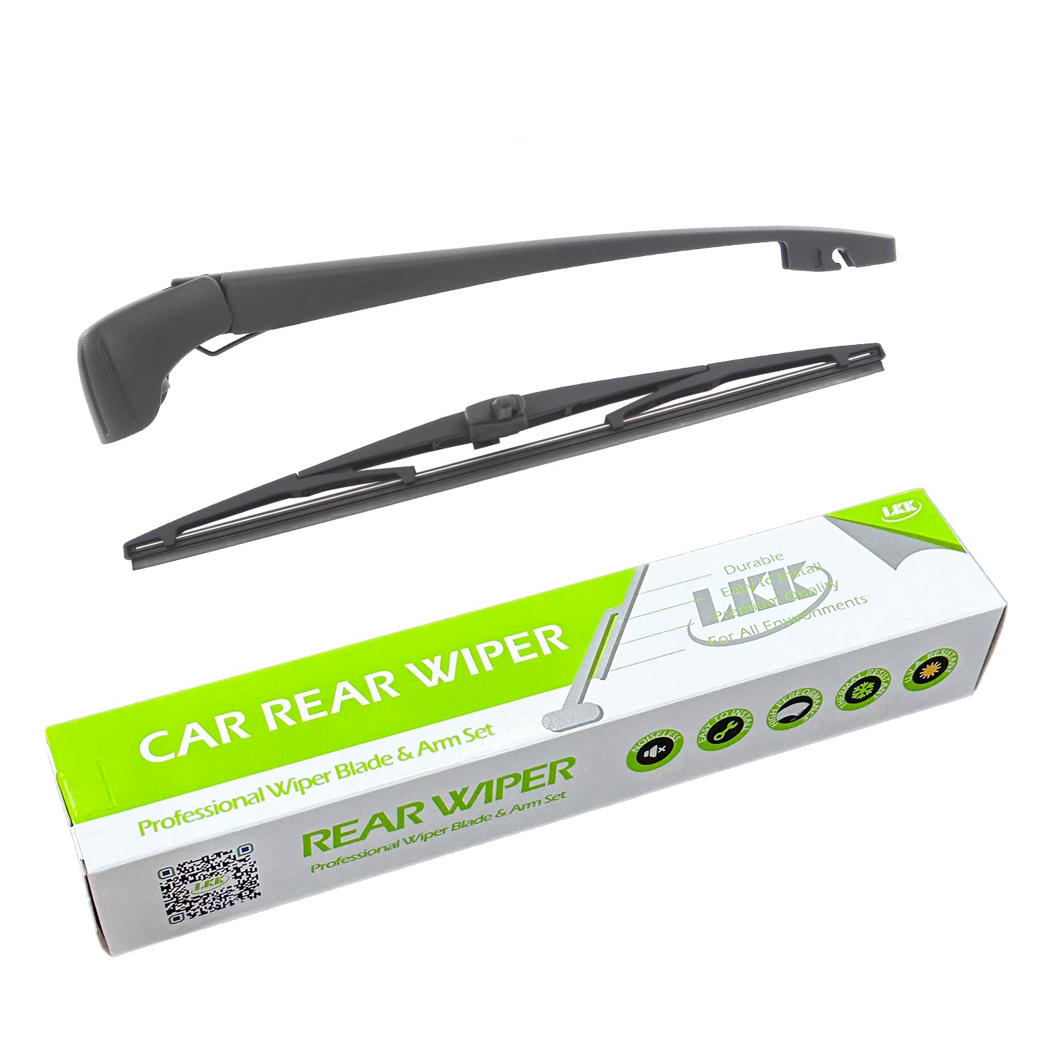 LKK Rear Windshield Wiper Arm Blade Assembly Kit Compatible with Honda Pilot 2009-2015 All Models Rear Wiper Set