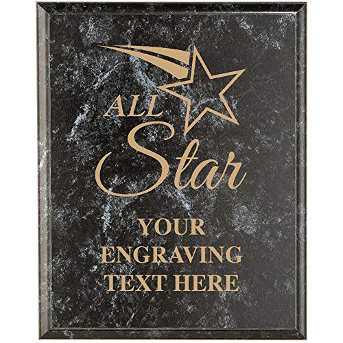 Crown Awards Corporate Above and Beyond Plaques - 8 x 10 All Star Classic Black Etched Recognition Trophy Plaque Award Prime