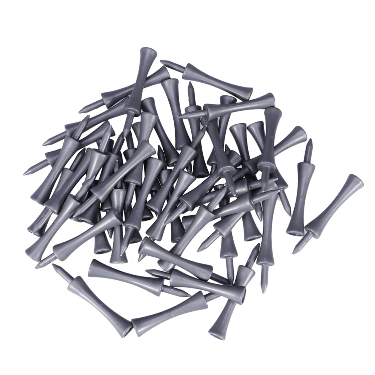 LIOOBO 70mm Castle Tees Golf 50pcs Grey Plastic Tees Sturdy and Recyclable for Your Game
