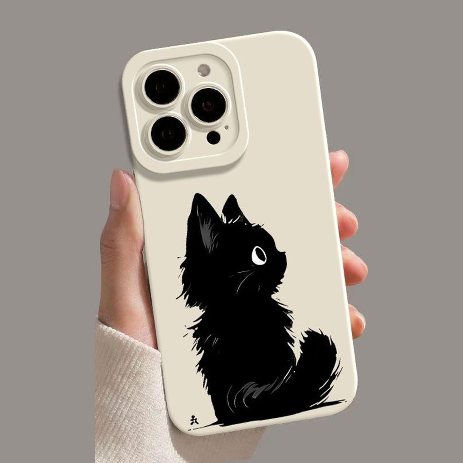 Amazon.co.jp: かわいい ねこ 猫 ネコ スマホケース iPhone 15 Pro 用