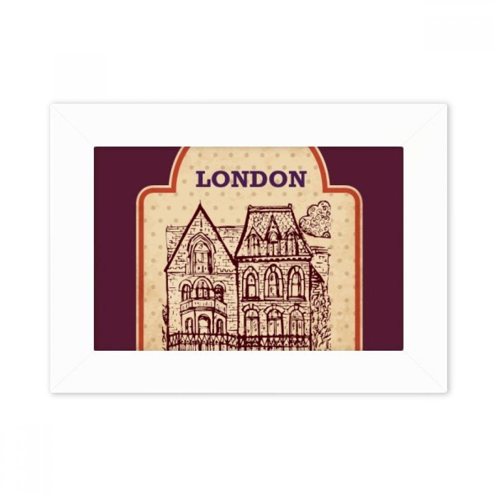 Cadre photo Londres 10x15 cm blanc pour décoration de salon vintage