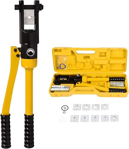 Herramienta de prensado hidráulico 14T 6AWG-500MCM Herramienta de prensado de cables de batería 0.87 pulgadas Carrera hidráulica de orejeta