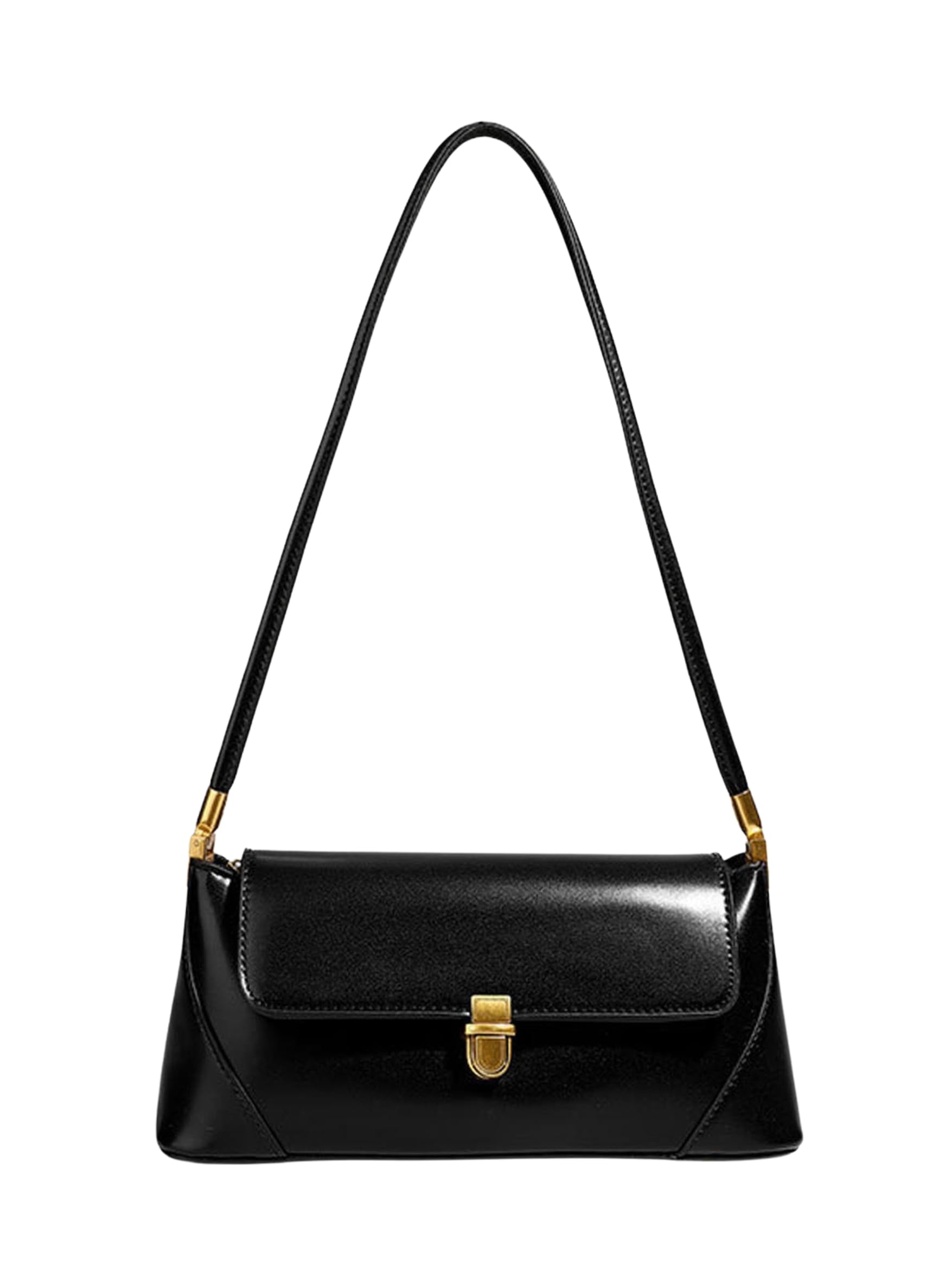 Women's Minimalist Leather Shoulder Bag for Woman with Classic Flap-image-32