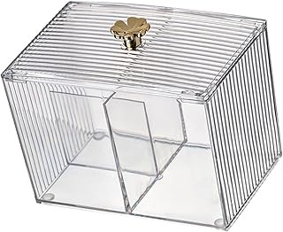 Multi-grid Makeup Storage Box with Lid, Cotto...