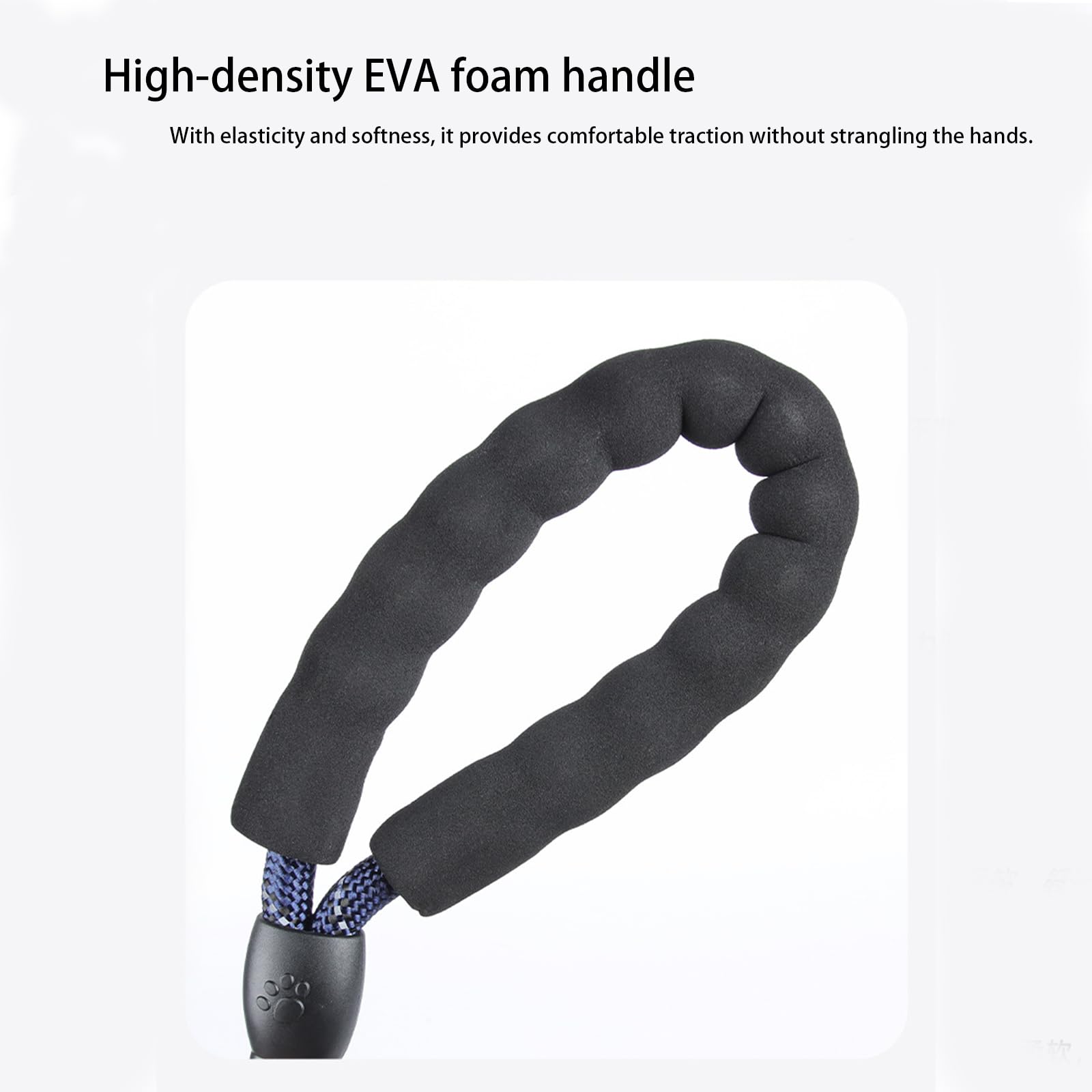 Dog leash, 10m black, using lead nylon reflective explosion-proof punching dog tracking rope with cushioned handle and heavy hook - Image 2