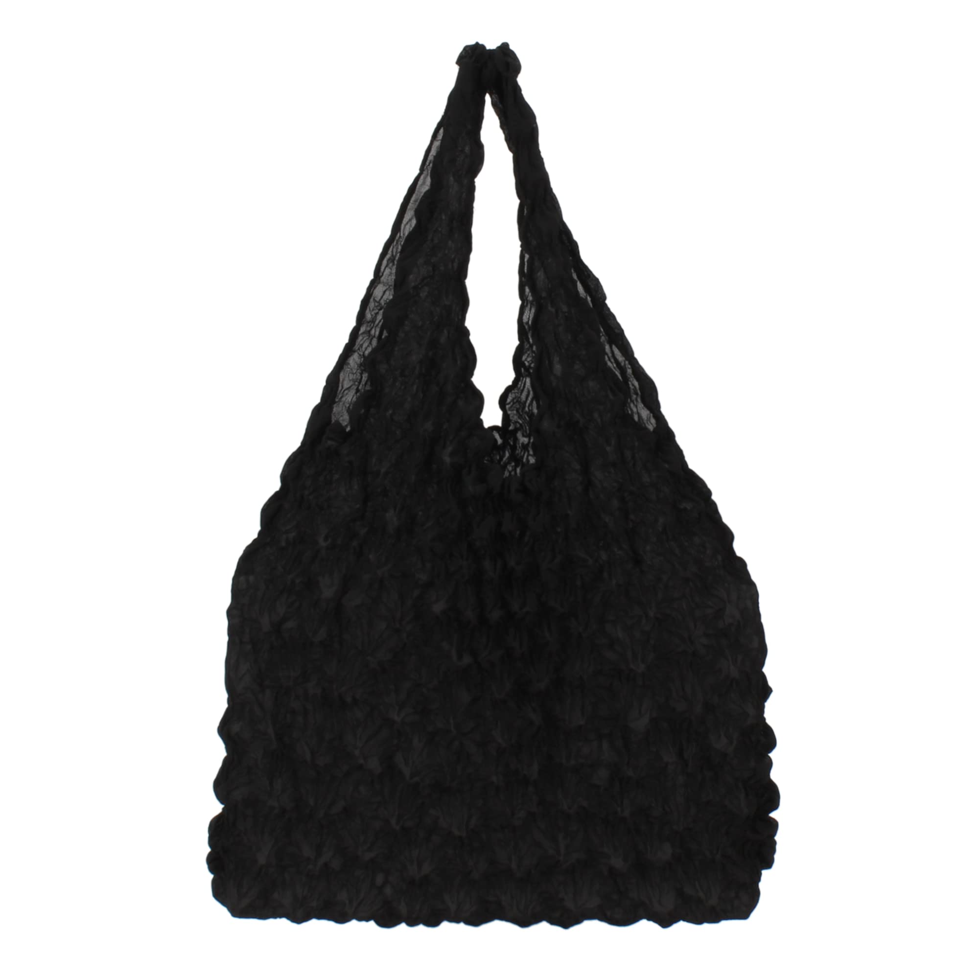 Hyuyikuwol Reusable Grocery Shopping Bags Magic Stretch Pleated Bag Retractable Lightweight Satchel Purse