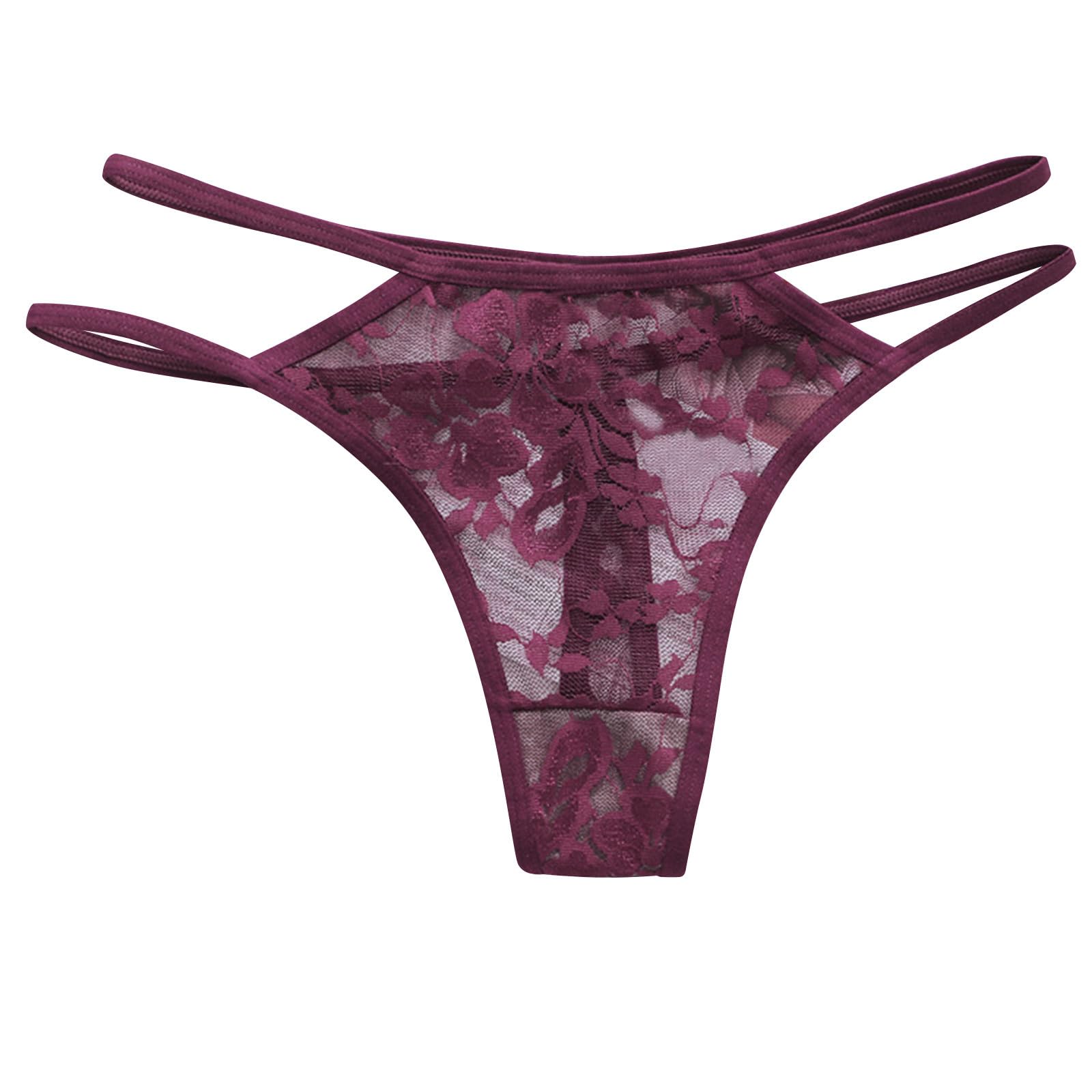 Akklian Womens Lace G-String Thongs Panties Underwear Low Rise T-Back Underpants Breathable Hipster Underwear for Women