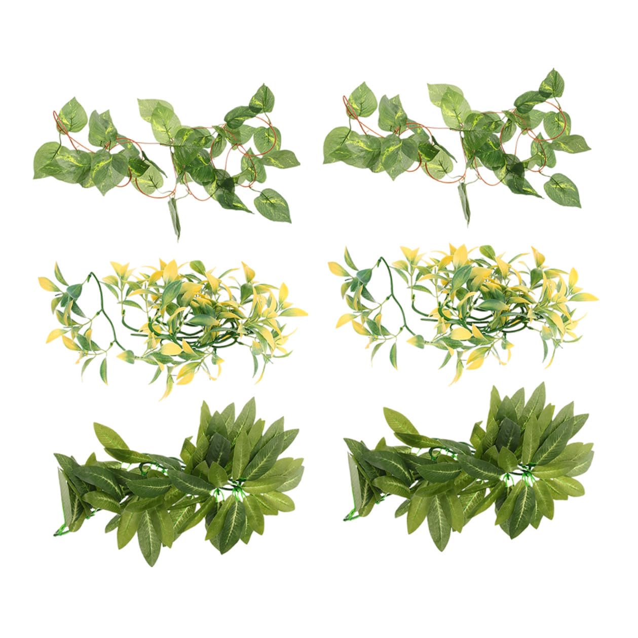 Plantes artificielles pour terrarium POPETPOP : lot de 6 décorations suspendues