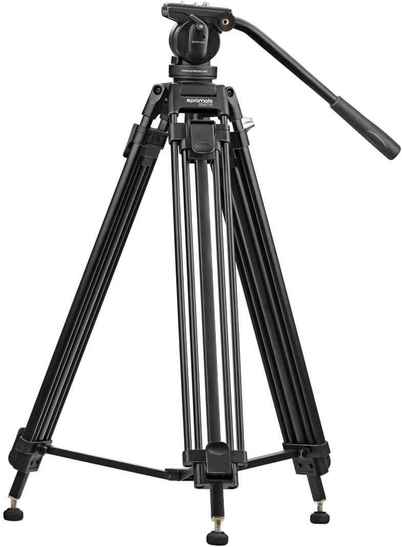 Promate Pixels 170 – Professional Video Tripod, Black