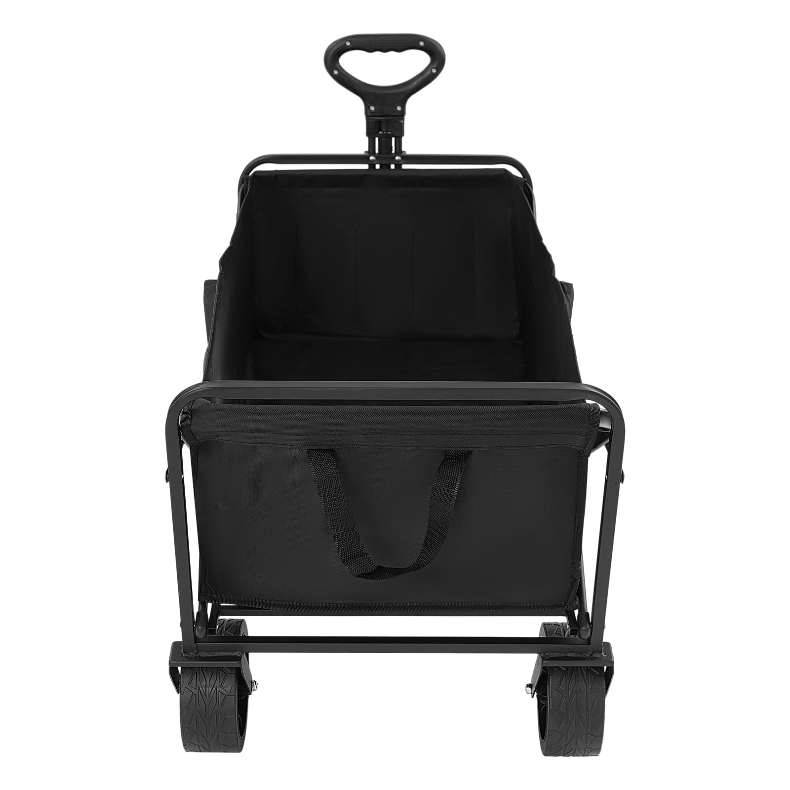 Carretilla de mano plegable de 5/8 pulgadas, carro de camping plegable con asa, capacidad de carga 90 kg/115 kg, carro de mano plegable, 4 ruedas desmontables para compras, camping, jardín (negro, 8