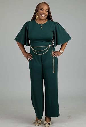 BessCops Womens Loose Short Sleeve Belted Wide Leg Pant Romper Jumpsuit Casual Business One Piece Outfits