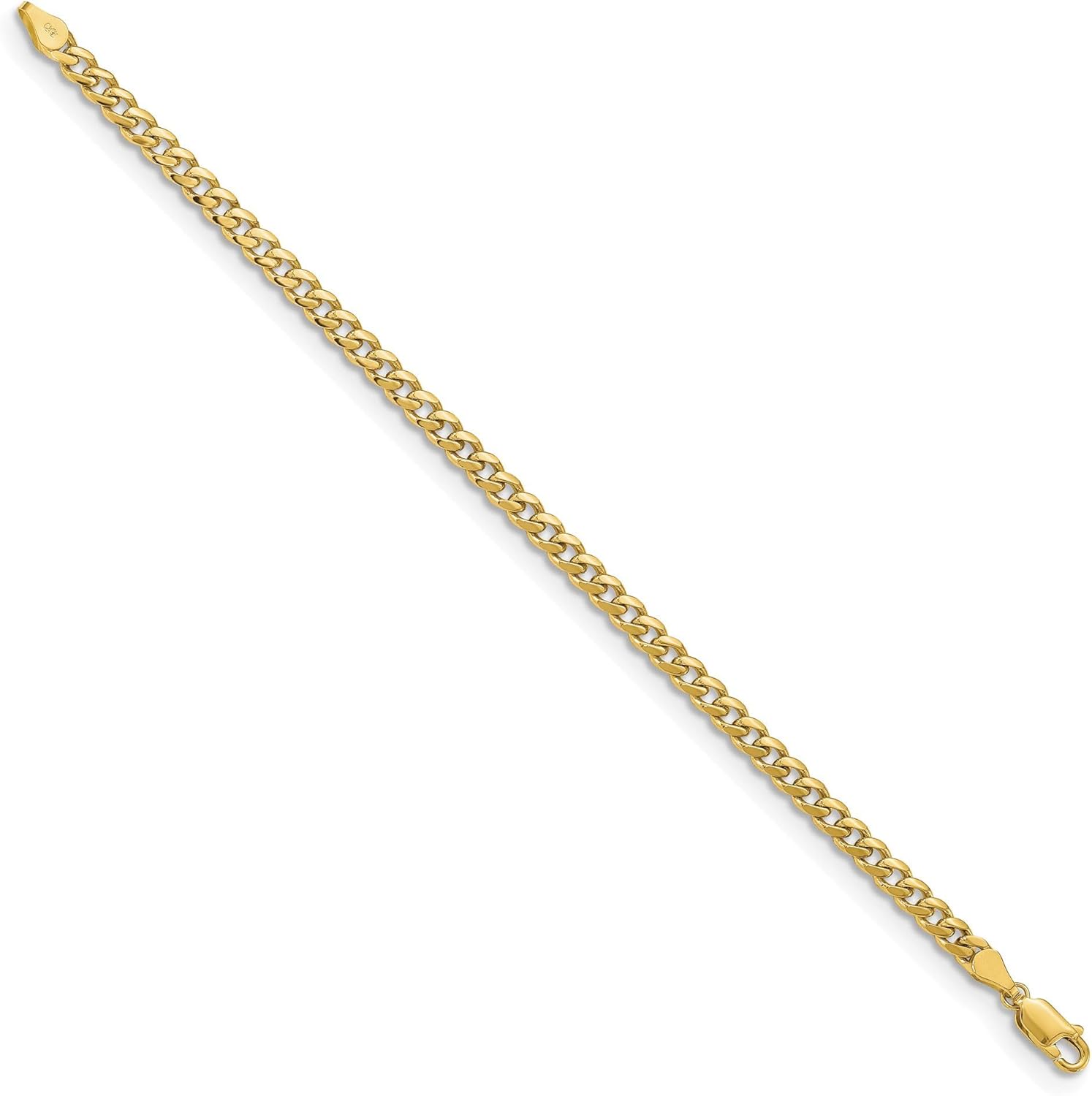 Reeds Miami Cuban 10k Yellow Gold Chain Bracelet 4.25mm