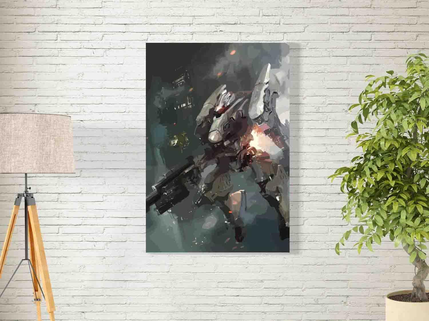 bpa Armored Core VI Game Wall Art for Decoration easy to hang, 90x60cm, 1Pcs