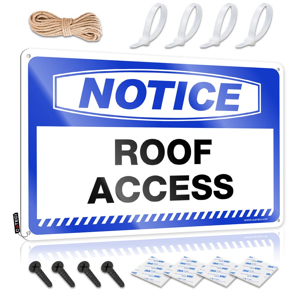 Klimora Women's One Color Gym Towels Notice Roof Access Tin Sign Beach Bags For Bath Towel(30X40cm)