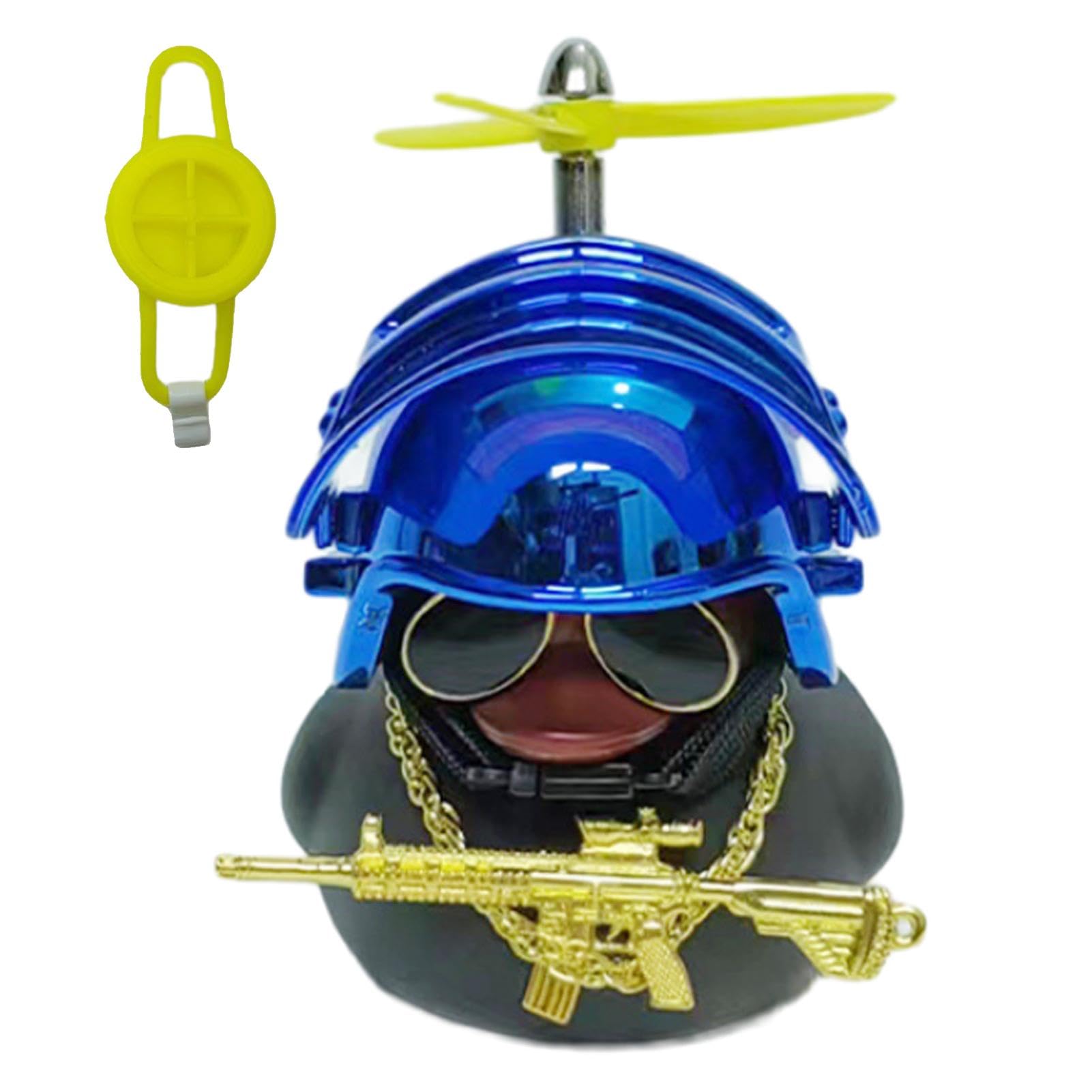 Duck Bell - Cool Glasses Duck with Propeller Hat - Motorcycle Handlebar Duck, Car Dashboard Decorations, Car Duck Decor for Truck, RV, Scooter — image 1