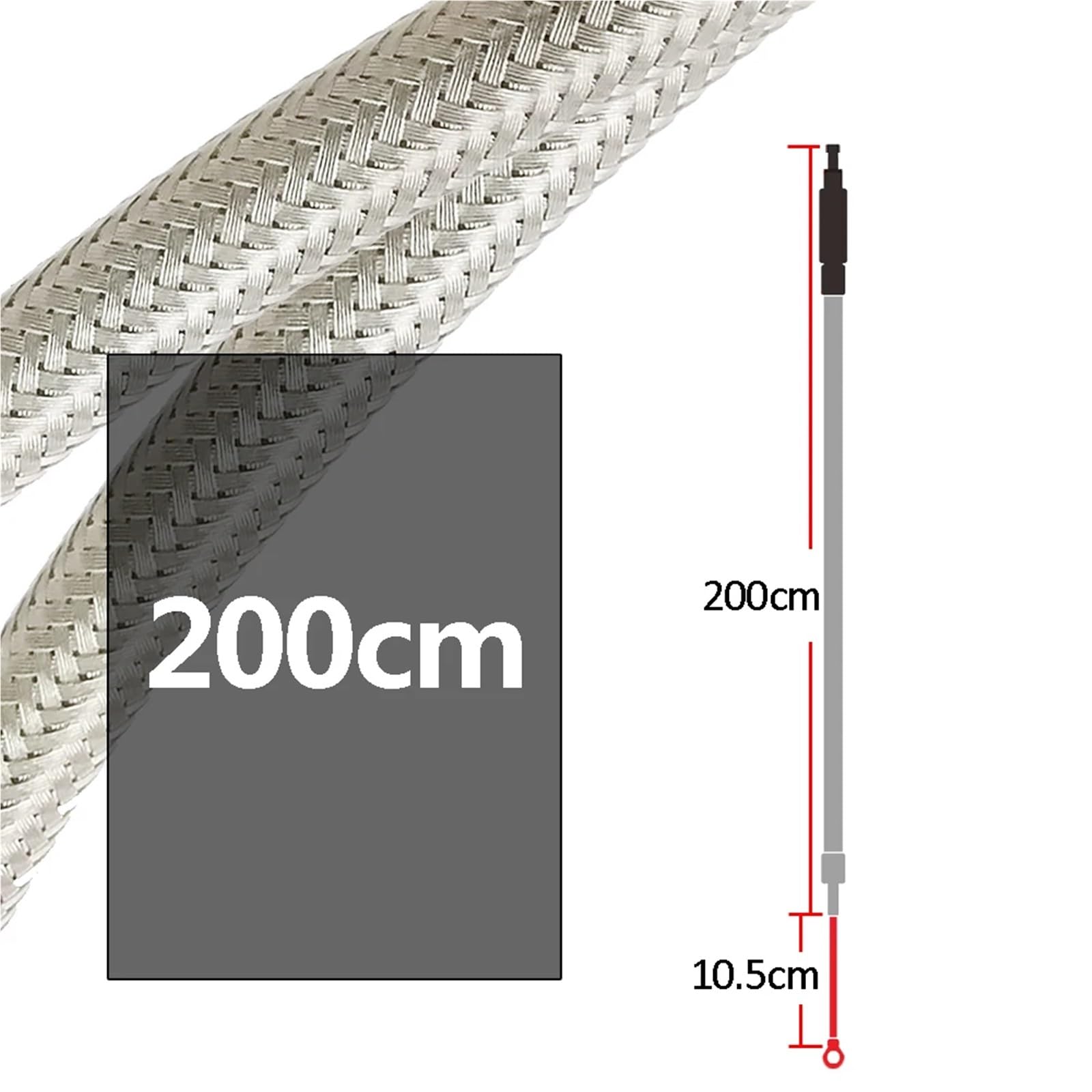 Accesorio para Motocicleta, Cable De Embrague Acero Inoxidable Trenzado 78-3/4 Pulgadas Y 200cm para Harley 95-99 FXD,93-00 FXDL FXDS,00-05 FXDWG