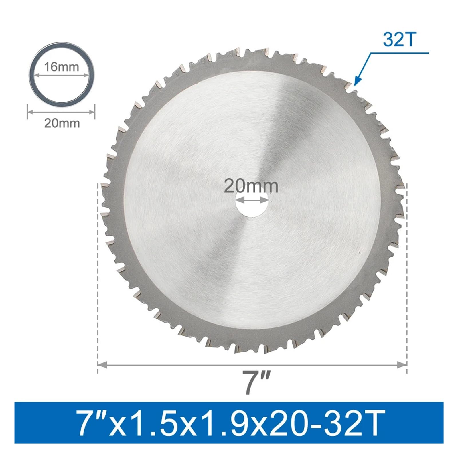 Discos for corte de metales 4/7/8 pulgadas for acero, hierro, aluminio, 20/30/48 dientes(8 inch)