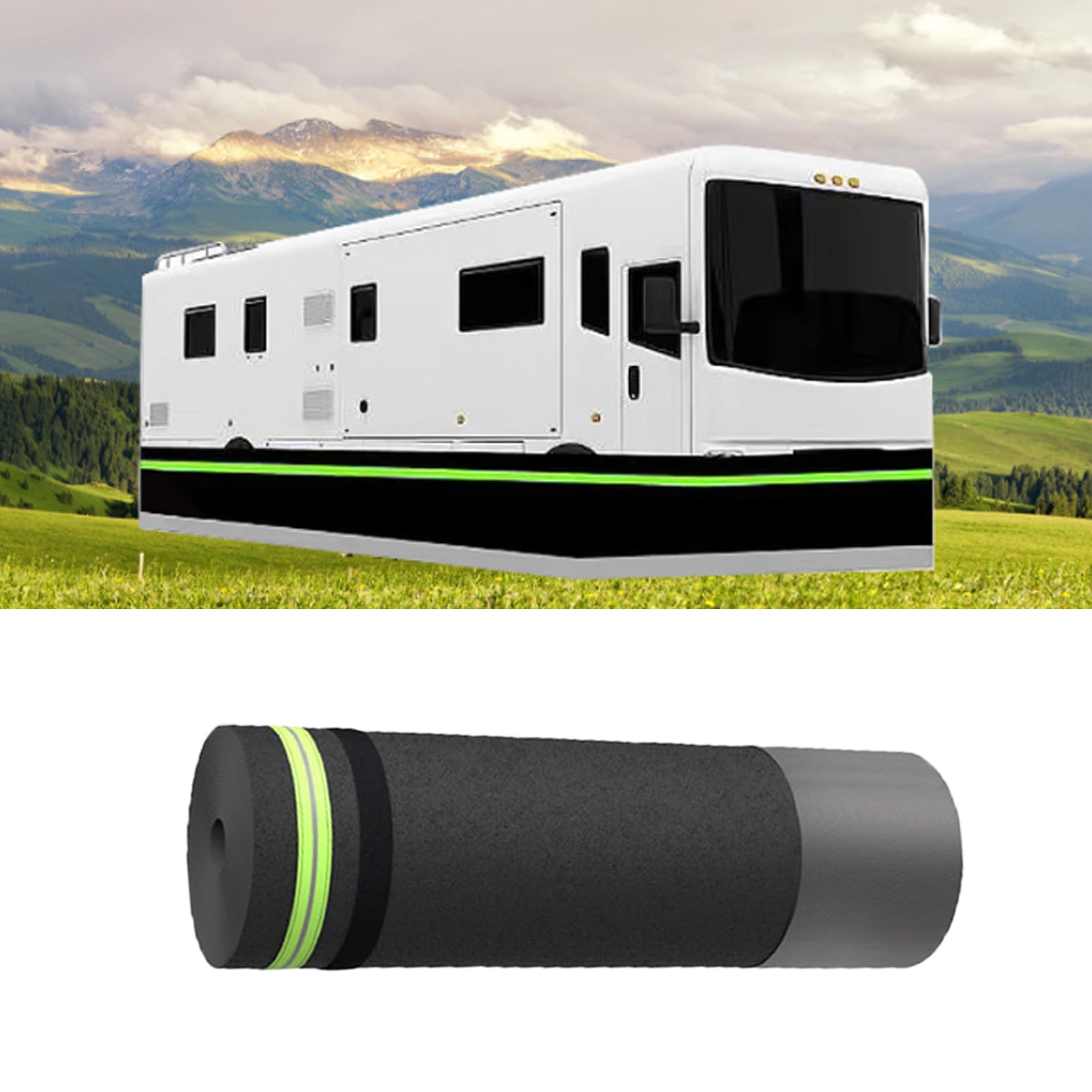 Battiscopa per Roulotte A Ralla,Prova del Vento E della Neve per Rimorchi di Viaggio Invernali, Accessori del Kit di Gonna del Camper Rimorchi di Viaggio,20m/65ft