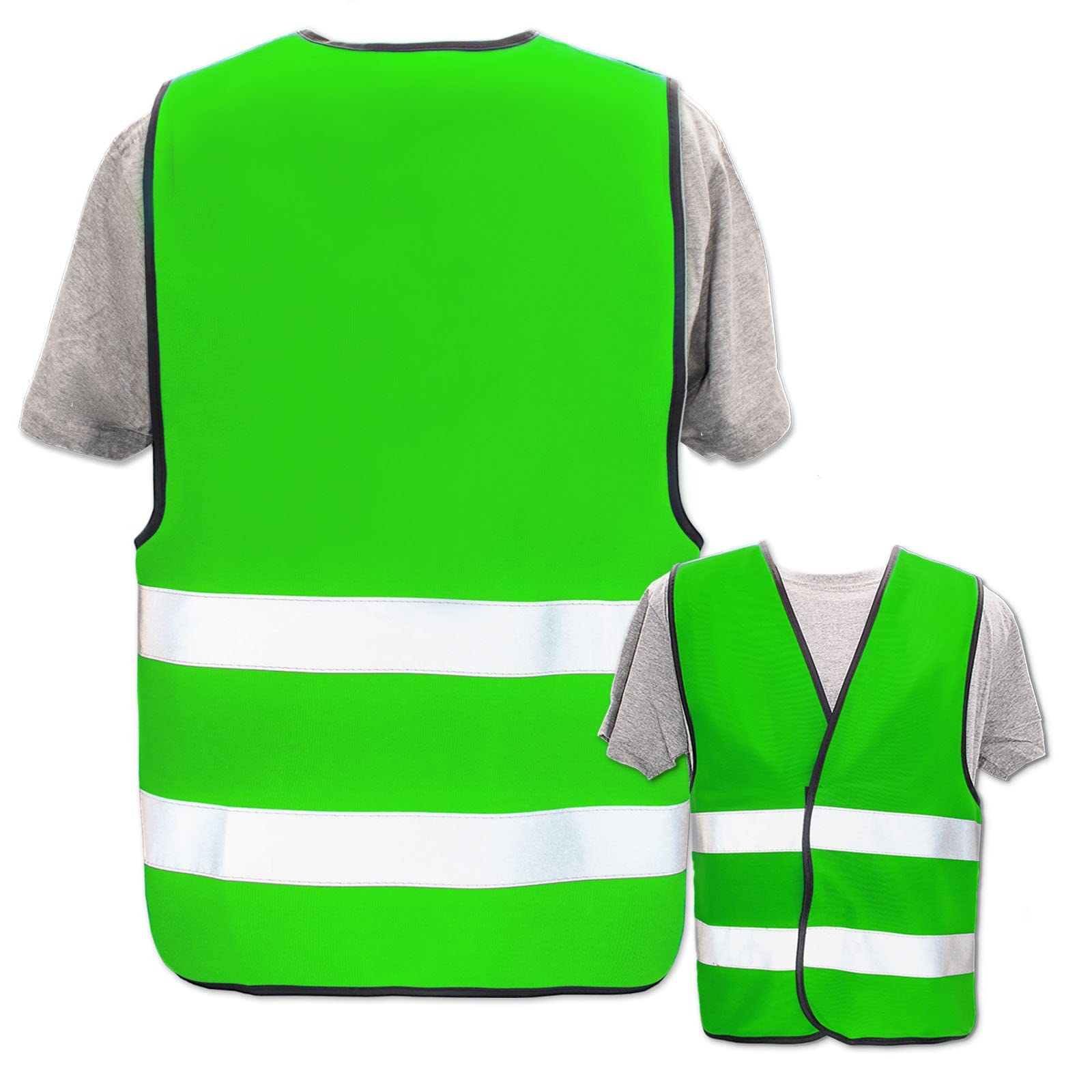 Persönliche Warnweste selbst gestalten mit eigenem Aufdruck * Bedruckt mit Name Text Bild Logo Firma * Anzahl: 50 Warnwesten * Farbe/Druck: Neon Grün/OHNE DRUCK