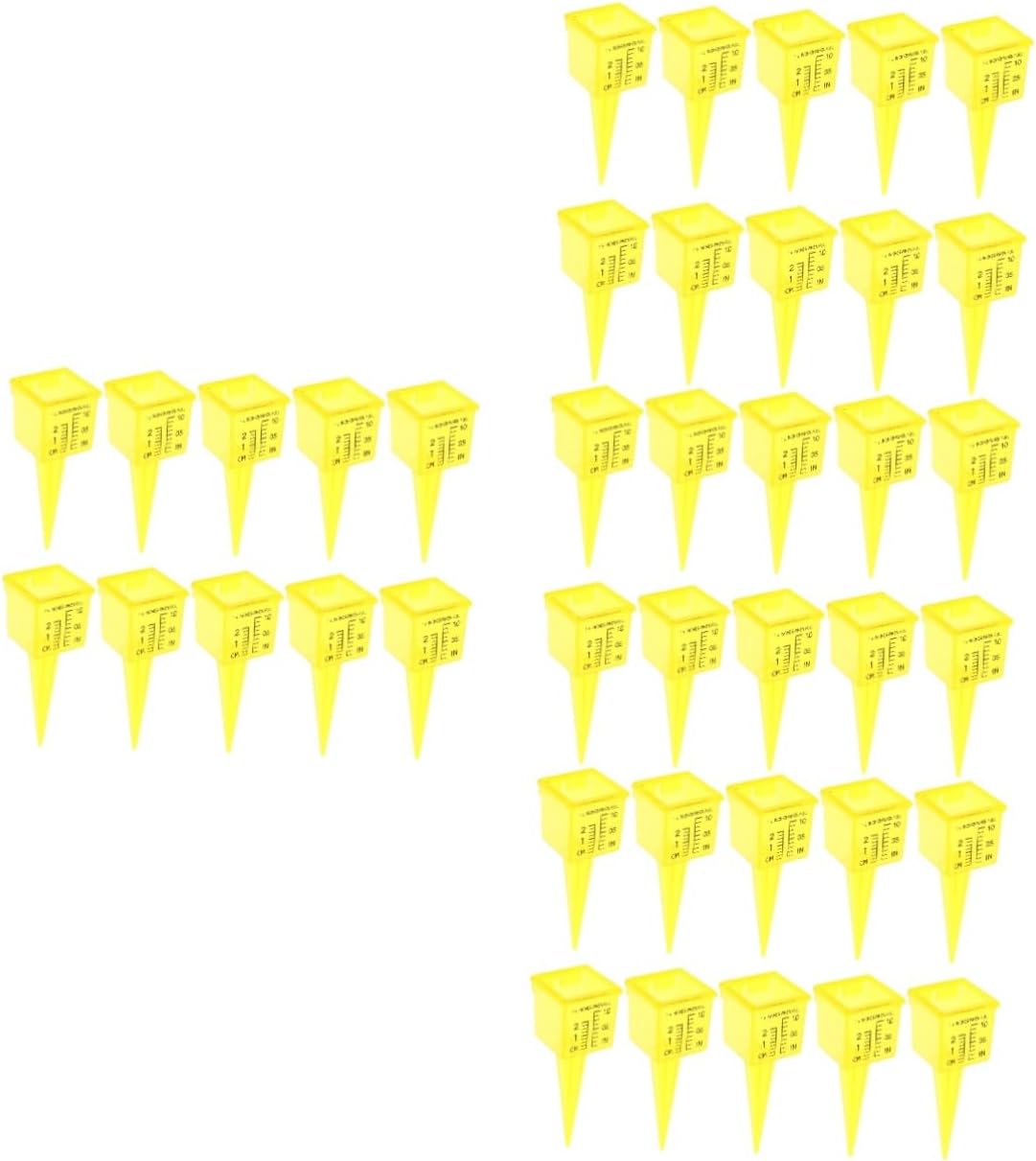 40pcs Outdoor Rain Gauge Wide Mouth Measuring Tool Plastic Rainfall Gauge for Garden Lawn Patio Accurate Sprinkler Device