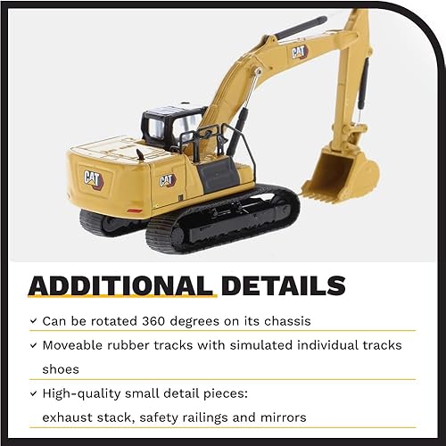 Vista 5 de Diecast Masters 1/87 Excavadora hidráulica Caterpillar 336, próxima generación, línea alta serie 85658