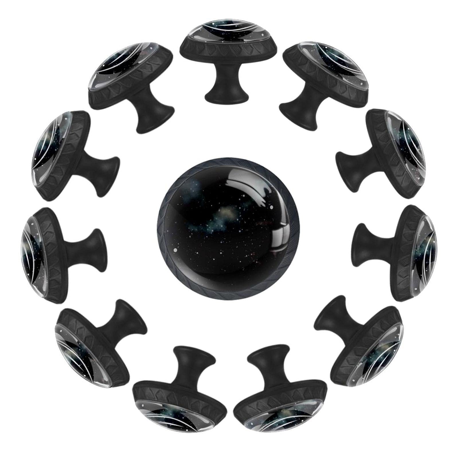 Boutons de tiroir ronds noirs Galaxy 35mm pour rénover facilement une vieille commode