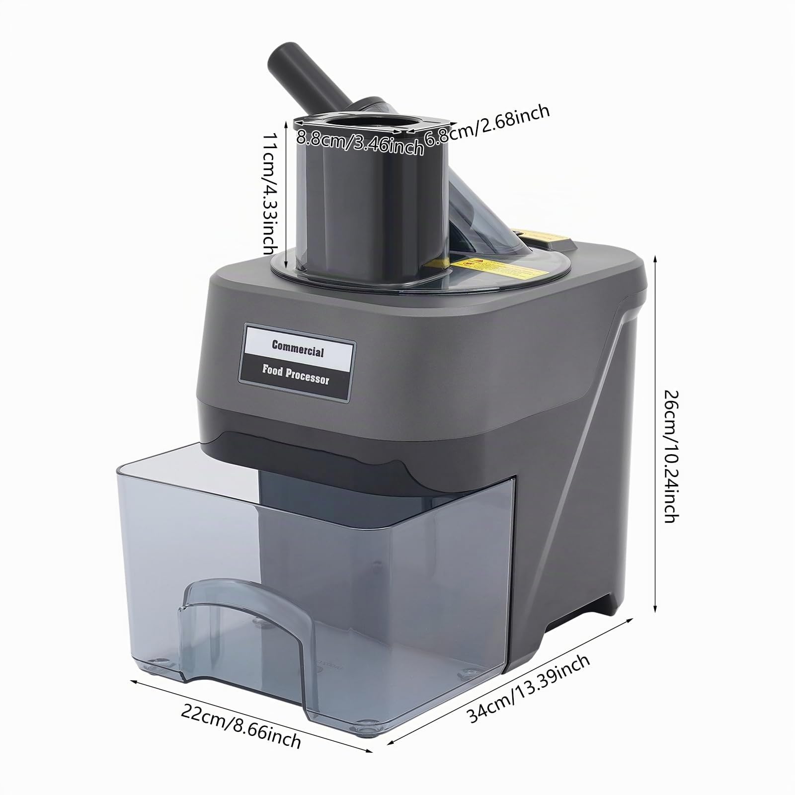 Gewerblicher Gemüseschneider, 100W Multifunktionaler Würfler, Würfel- und Scheibenschneider für Gemüse, Elektromischer mit Ferromagnetischem Sicherheitsschalter, für Hotelkantine