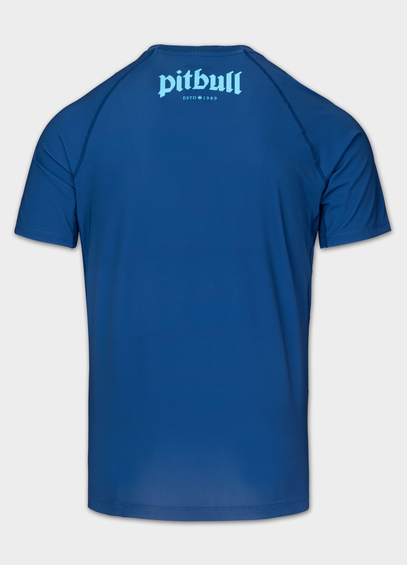 PITBULL - T-Shirt Rashguard Homme Manches Courtes Logo Palms, T Shirt Sport | Rash Guard Séchage Rapide, Tshirt Fonctionnel Élastique, Rafraichissant Chemise, Sport Chemise, De Fitness
