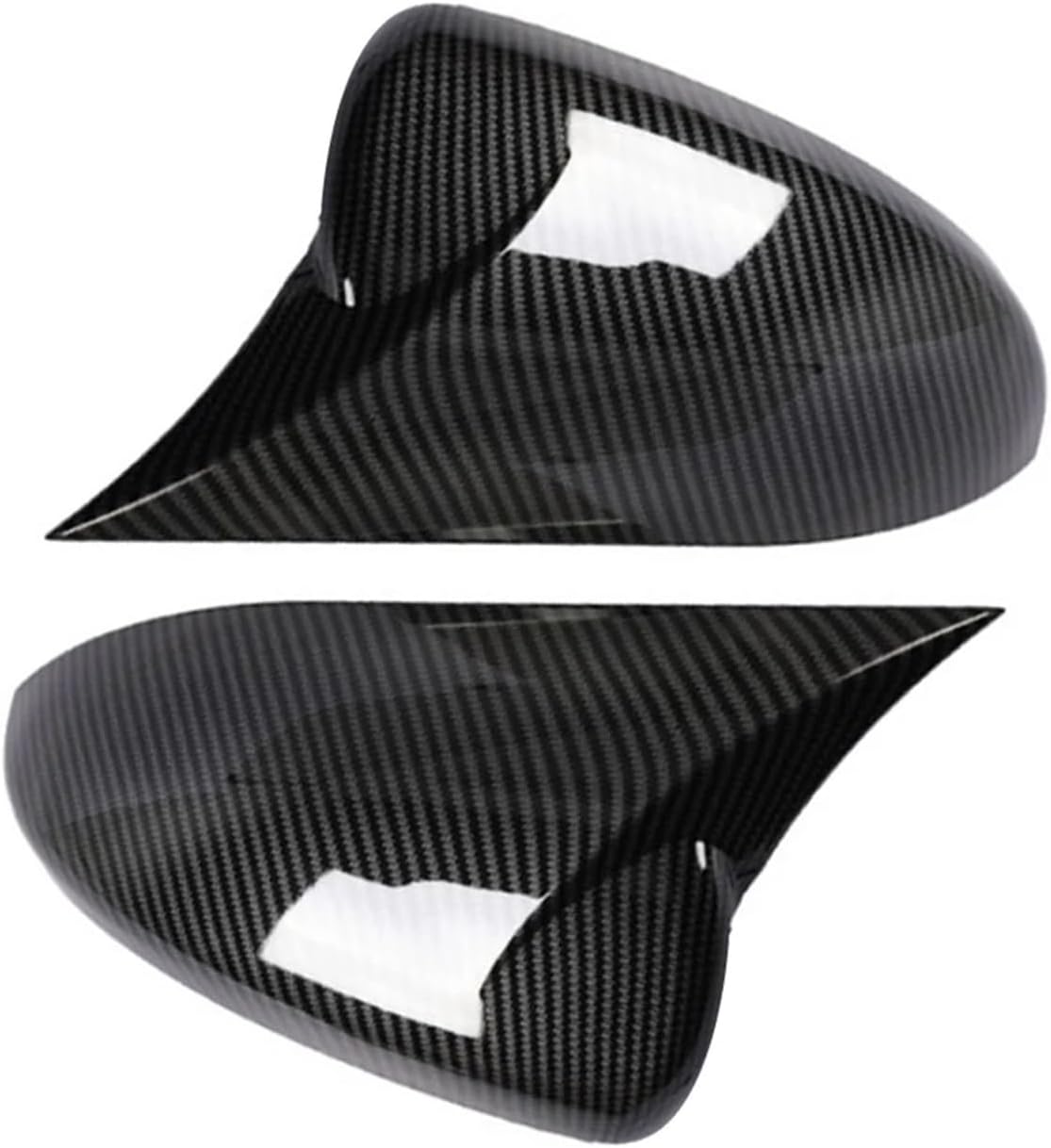 2PCS Car Rearview Mirror Cover Compatible For Cruze 2009-2014 Side Wing Rear View Mirror Covers Trim With OX Horn Car Styling (Color : Black)