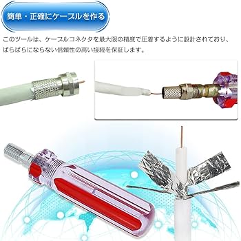 Amazon | F型接栓取り付けドライバー 接栓用 1セット F型
